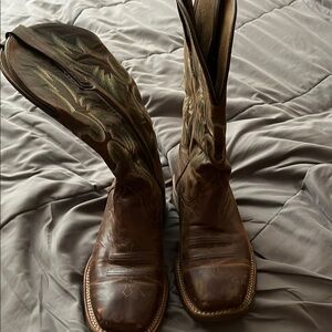 Ariat Brown and Green Western Boots